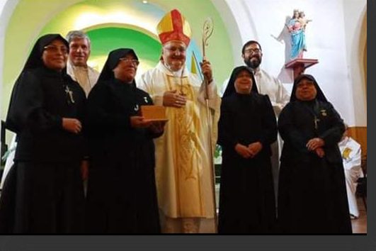 Comunidad de Paso del Sapo con Mons. Slaby